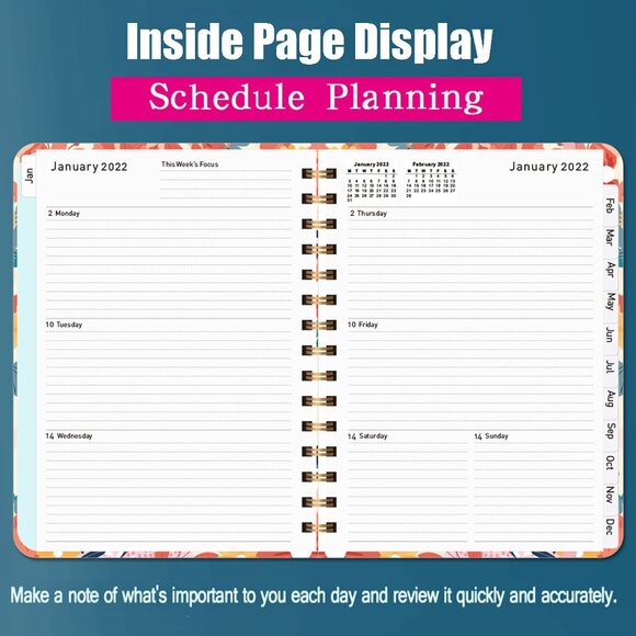 2022 Simple Daily Weekly Monthly Planner for Increased Productivity, NEW - Picture 4 of 8